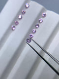 3 mm Pink Sapphire Round Diamond cut Faceted - Code # B3- Light Pink Color- Natural Pink Sapphire Loose Gemstone - AAA Quality- Qty 2 Pcs