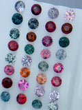 3.8 / 4 mm Spinel Round Diamond Cut loose stone • Natural Multi Spinel Stone - AAAA Quality - Pack of 2 Pcs - Loose Gemstone
