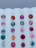 Spinel Round Diamond Cut loose stone • Natural Multi Spinel Stone - AAA Quality - Loose Gemstone- Size 2.5 - 4 MM