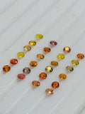 Yellow Sapphire 2.5mm cut loose stone • Size 2.4-2.5 mm, pack of 10 pc, Mix color,