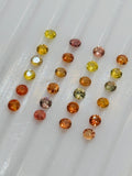 Yellow Sapphire 2.5mm cut loose stone • Size 2.4-2.5 mm, pack of 10 pc, Mix color,