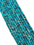 Blue Chrysocolla 8-9 MM roundel, chrysocolla Roundel Beads , Length 14" Gemstone beads . origin Peru.