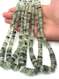 Prehnite Roundel 6-14MM , AAA quality , Length 40CM natural gemstone beads, Roundel beads . Prehnite graduated strand.
