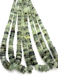 Prehnite Roundel 6-14MM , AAA quality , Length 40CM natural gemstone beads, Roundel beads . Prehnite graduated strand.