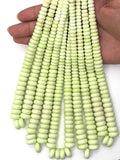 Lemon Chrysoprase 6 mm Roundel Beads • AAA Quality • 100% Natural Lemon Chrysoprase Roundel Beads • Origin Australia