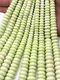 Lemon Chrysoprase 6-14mm Roundel Beads • AAA Quality • 100% Natural Lemon Chrysoprase Roundel Beads • Origin Australia