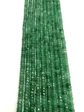 Green aventurine faceted Heishi 6 mm - AAA Quality- Faceted heishi/ Tyre beads - Length 14 Inch