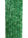 Green aventurine faceted Heishi 6 mm - AAA Quality- Faceted heishi/ Tyre beads - Length 14 Inch
