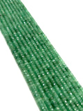 Green aventurine faceted Heishi 6 mm - AAA Quality- Faceted heishi/ Tyre beads - Length 14 Inch