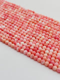Queen Conch 4mm Shell Round Beads • • Length 16 inch • AAA Quality • Natural Pink Queen Conch Shell Beads