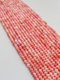 Queen Conch 4mm Shell Round Beads • • Length 16 inch • AAA Quality • Natural Pink Queen Conch Shell Beads