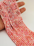 Queen Conch 4mm Shell Round Beads • • Length 16 inch • AAA Quality • Natural Pink Queen Conch Shell Beads