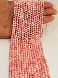 Queen Conch 4mm Shell Round Beads • • Length 16 inch • AAA Quality • Natural Pink Queen Conch Shell Beads