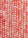 Queen Conch 4mm Shell Round Beads • • Length 16 inch • AAA Quality • Natural Pink Queen Conch Shell Beads