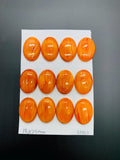 18x25 mm Spiny Oyster Shell Oval Cabs • Pack of 1 Pc • AAA Quality • Natural Shell Cabochon • Orange Color