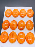 18x25 mm Spiny Oyster Shell Oval Cabs • Pack of 1 Pc • AAA Quality • Natural Shell Cabochon • Orange Color
