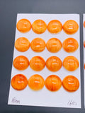 18 mm Spiny Oyster Shell Round Cabs • Pack of 1 Pc • AAA Quality • Natural Shell Cabochon • Orange / Red Color