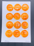 20 mm Spiny Oyster Shell Round Cabs • Pack of 1 Pc • AAA Quality • Natural Shell Cabochon • Orange Color