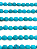 Turquoise Round Cabs - 6 mm size - Pack of 2 Pc - AAA Quality - 100% Natural Turquoise- Turquoise Round Cabochon - Flat Back Cabs