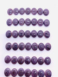 8x10 mm Wampum Quahog Shell Oval Cabs • Pack of 4 Pcs • AAA Quality • Natural Wampum Shell Cabochon • Flat Back