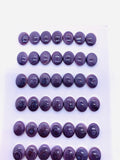 8x10 mm Wampum Quahog Shell Oval Cabs • Pack of 4 Pcs • AAA Quality • Natural Wampum Shell Cabochon • Flat Back