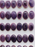 10x14 mm Wampum Quahog Shell Oval Cabs • Pack of 2 Pcs • AAA Quality • Natural Wampum Shell Cabochon • Flat Back