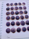 10 / 12 mm Wampum Quahog Shell round Cabs • AAA Quality • Natural Wampum Shell Cabochon • Flat Back