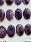 18X25 mm Wampum Quahog Shell Oval Cabs Pack of 1 Piece • AAA Quality • Natural Wampum Shell Cabochon • Flat Back