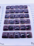 10/12 mm Wampum Quahog Shell Square Cabs • AAA Quality • Natural Wampum Shell Cabochon • Flat Back