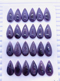 8x16 / 10x20 mm Wampum Quahog Shell Pear Cabs • AAA Quality • Natural Wampum Shell Cabochon • Flat Back