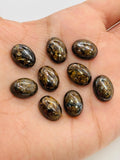 Bronzite Smooth Oval Cabs ,Natural gemstone cabochon .Size 10X14 MM, gemstone cabs pack of 5 pc