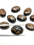 Bronzite Smooth Oval Cabs ,Natural gemstone cabochon .Size 10X14 MM, gemstone cabs pack of 5 pc