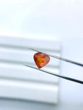 2.15 Carat Spessartite Garnet Faceted Heart Cut - Code #A3- 8x7.5 mm - AAA Quality - Spessartite Garnet Loose Stone