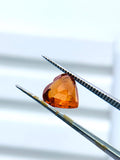 2.15 Carat Spessartite Garnet Faceted Heart Cut - Code #A3- 8x7.5 mm - AAA Quality - Spessartite Garnet Loose Stone