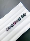 Spinel Faceted Cushion • Code# B2 - Pack of 8 Pcs - 5- 5.5x5.5-6 mm - Natural Multi Spinel Cushion Cut - AAA Quality