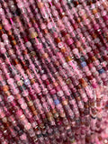 Multi Spinel Faceted Cube Beads 2mm size- AAA Quality - Natural Spinel Faceted Box - Length 39 Cm