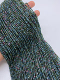 Blue Pink Tourmaline 2 mm Cube Faceted Beads- AAAA - Natural Tourmaline Box Bead