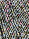 Blue Pink Tourmaline 2 mm Cube Faceted Beads- AAAA - Natural Tourmaline Box Bead