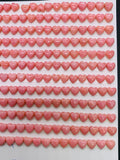 Queen Conch Shell Heart Cabs • 5 mm Size • Pack of 5 Pcs • AAAA Quality • Flat Back • Queen conch Shell Cabochons