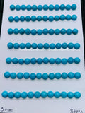 Turquoise Round Cabs - 5 mm size - Pack of 2 Pc - AAA Quality - 100% Natural Turquoise- Turquoise Round Cabochon - Flat Back Cabs