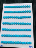 Turquoise Cushion Cabs - 5 mm size - Pack of 2 Pcs - AAA Quality - 100% Natural Turquoise- Turquoise Cabochon - Flat Back Cabs
