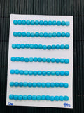 Turquoise Cushion Cabs - 5 mm size - Pack of 2 Pcs - AAA Quality - 100% Natural Turquoise- Turquoise Cabochon - Flat Back Cabs