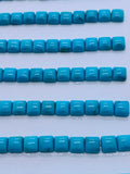 Turquoise Square Cabs - 5 mm size - Pack of 2 Pcs - AAA Quality - 100% Natural Turquoise- Turquoise Cabochon - Flat Back Cabs