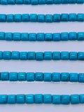 Turquoise Square Cabs - 5 mm size - Pack of 2 Pcs - AAA Quality - 100% Natural Turquoise- Turquoise Cabochon - Flat Back Cabs