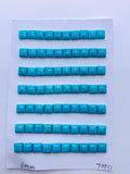 Turquoise Square Cabs - 6 mm size - Pack of 2 Pcs - AAA Quality - 100% Natural Turquoise- Turquoise Cabochon - Flat Back Cabs