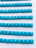 Turquoise Square Cabs - 6 mm size - Pack of 2 Pcs - AAA Quality - 100% Natural Turquoise- Turquoise Cabochon - Flat Back Cabs