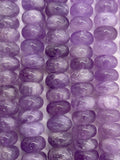 Lavender Amethyst 12mm Roundel Beads • Natural Lavender Amethyst Rondelle Beads• Length 40 Cm • Origin Brazil