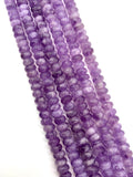 Lavender Amethyst 12mm Roundel Beads • Natural Lavender Amethyst Rondelle Beads• Length 40 Cm • Origin Brazil