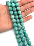 12mm Amazonite Round Beaded . Length in 15.5 Inch Stretch , Amazonite Bracelet- AAA quality Natural Amazonite beads