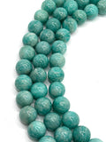 12mm Amazonite Round Beaded . Length in 15.5 Inch Stretch , Amazonite Bracelet- AAA quality Natural Amazonite beads